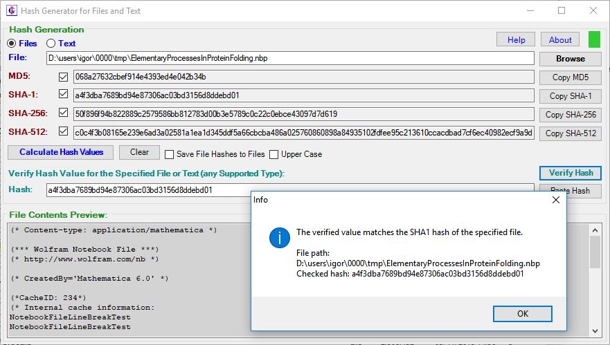 Checksum verification